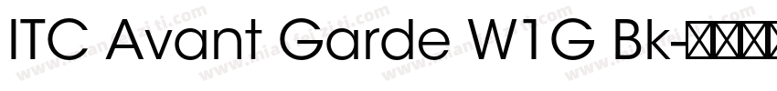 ITC Avant Garde W1G Bk字体转换